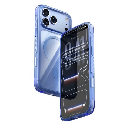 iPhone 18 Pro Shockproof Corner Air Bag NjoyNY Air Pro 2 Series Case with Magsafe & camera Control Button - Sky Blue