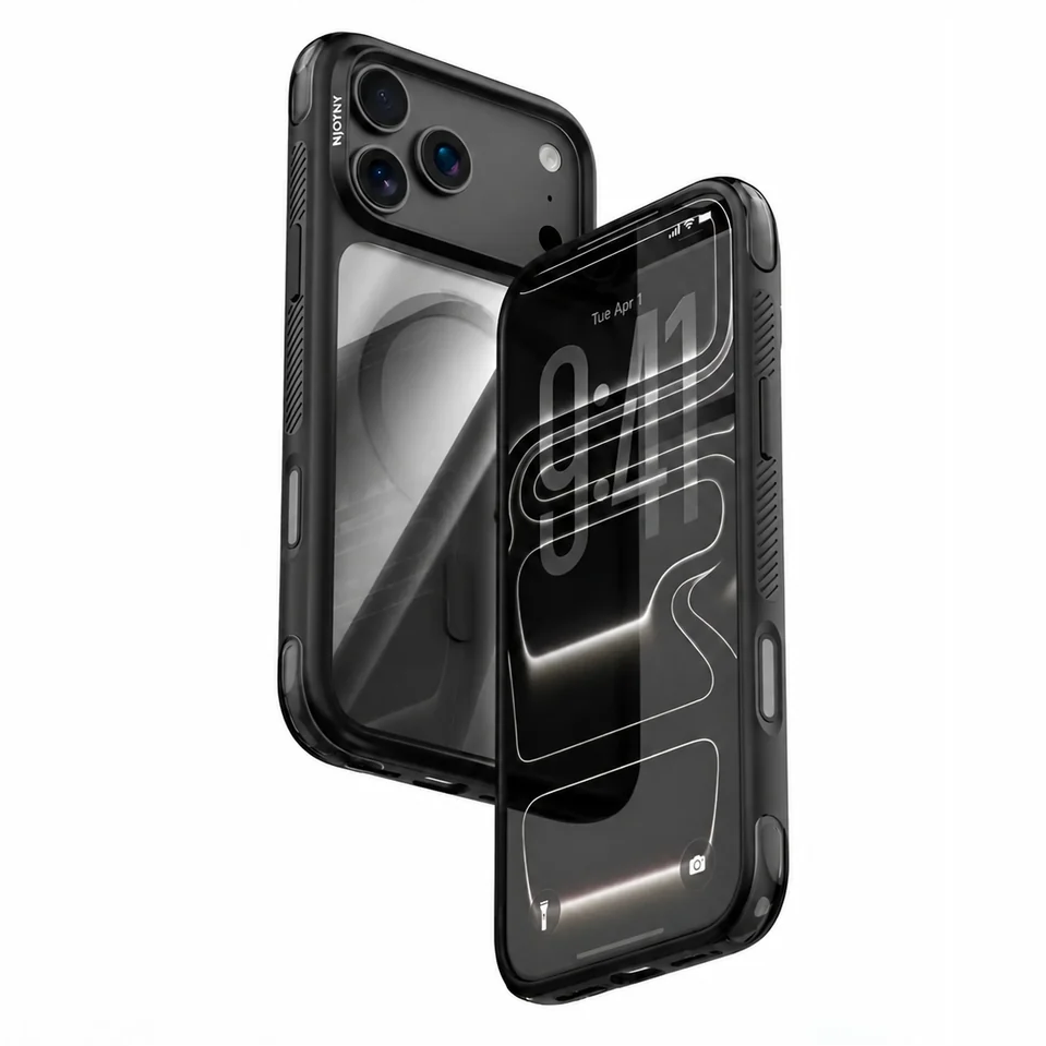 iPhone 18 Pro Shockproof Corner Air Bag NjoyNY Air Pro 2 Series Case with Magsafe & camera Control Button - Black