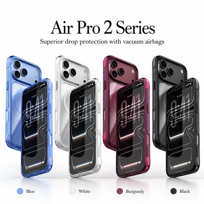 iPhone 18 Pro Shockproof Corner Air Bag NjoyNY Air Pro 2 Series Case with Magsafe & camera Control Button - Sky Blue