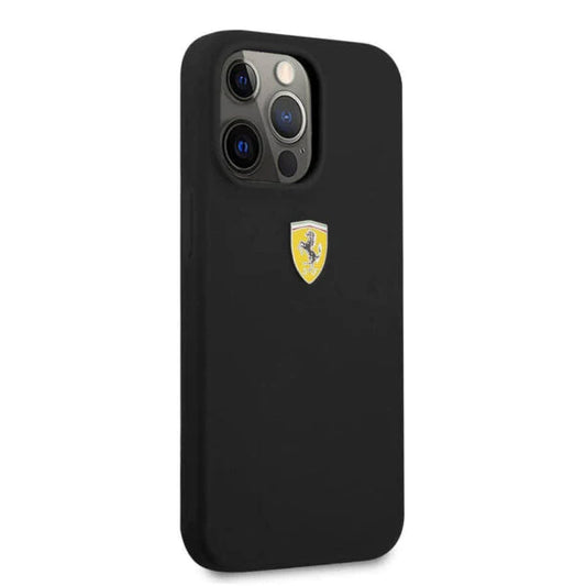 iPhone 14 Pro Ferrari Sports Car Logo Silicone Case Cover