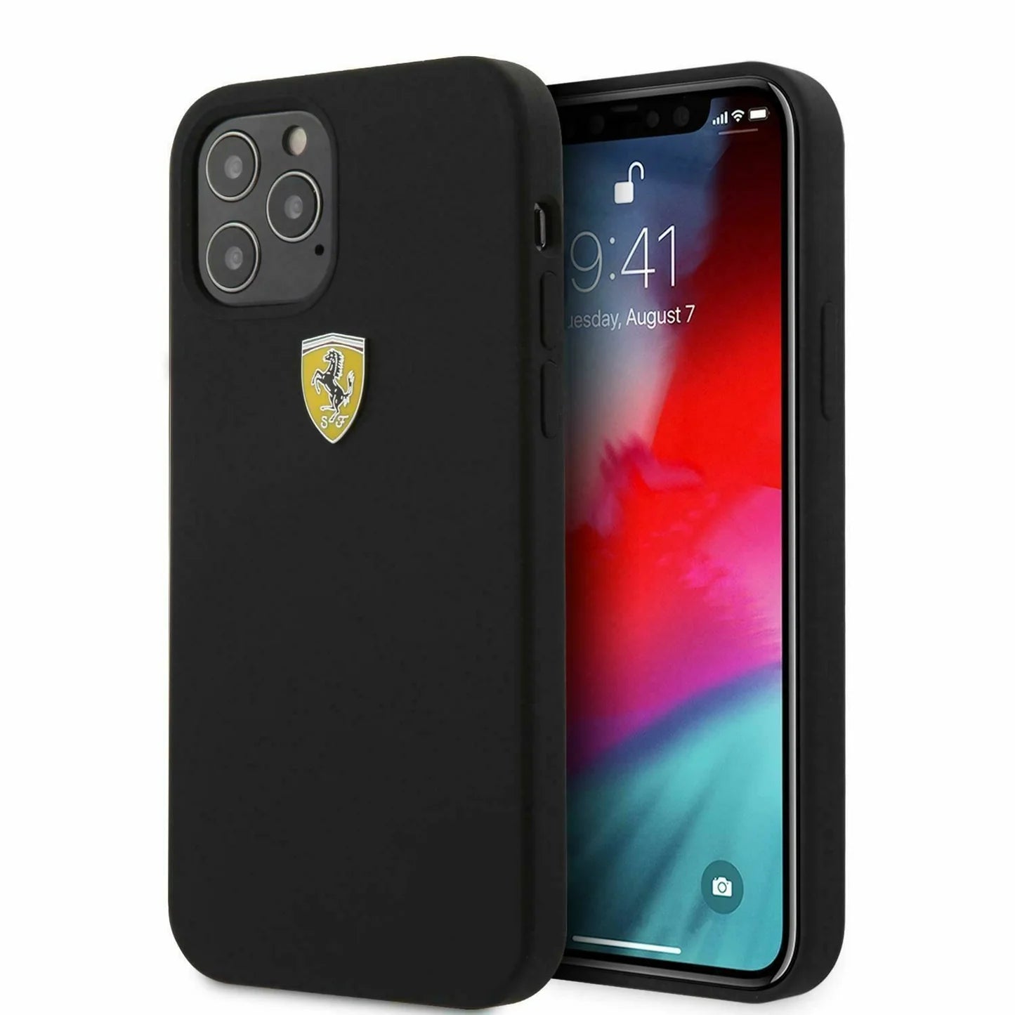 iPhone 14 Pro Max Ferrari Sports Car Logo Silicone Case Cover