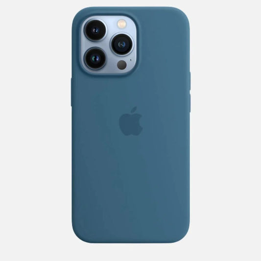 iPhone 14 Pro Max Original Liquid Silicon Case with Logo - Blue