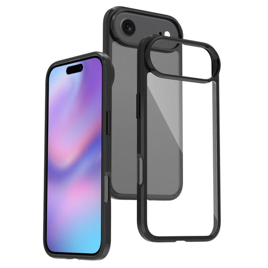 iPhone 17 Air Shockproof Anti Yellowing Transparent Case Soft TPU Side Black
