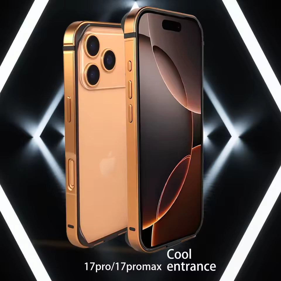 iPhone 17 Pro Max Frame Bumper Cover Inner Soft (No Back) - Orange