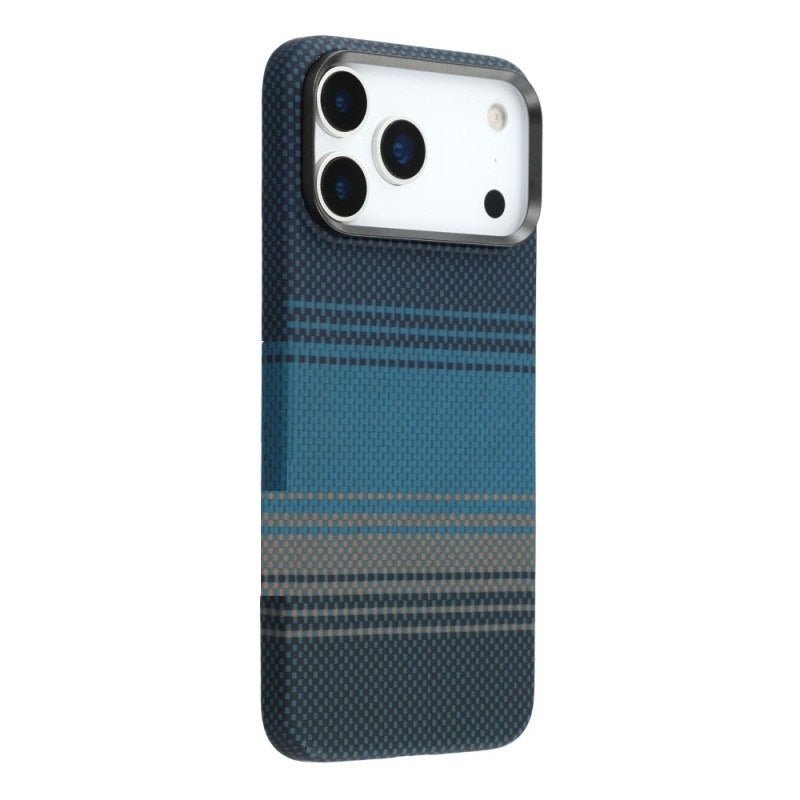 iPhone 17 Pro Max Aramid Carbon Fiber Texture 0.8mm Thin Cover with Magsafe - Blue