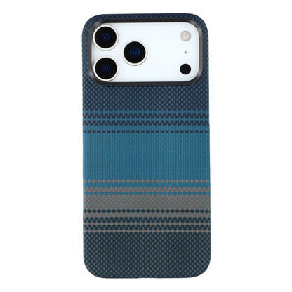 iPhone 17 Pro Max Aramid Carbon Fiber Texture 0.8mm Thin Cover with Magsafe - Blue