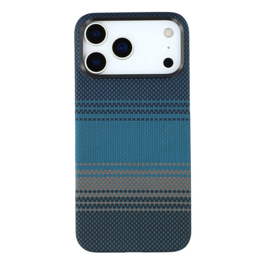 iPhone 17 Pro Max Aramid Carbon Fiber Texture 0.8mm Thin Cover with Magsafe - Blue