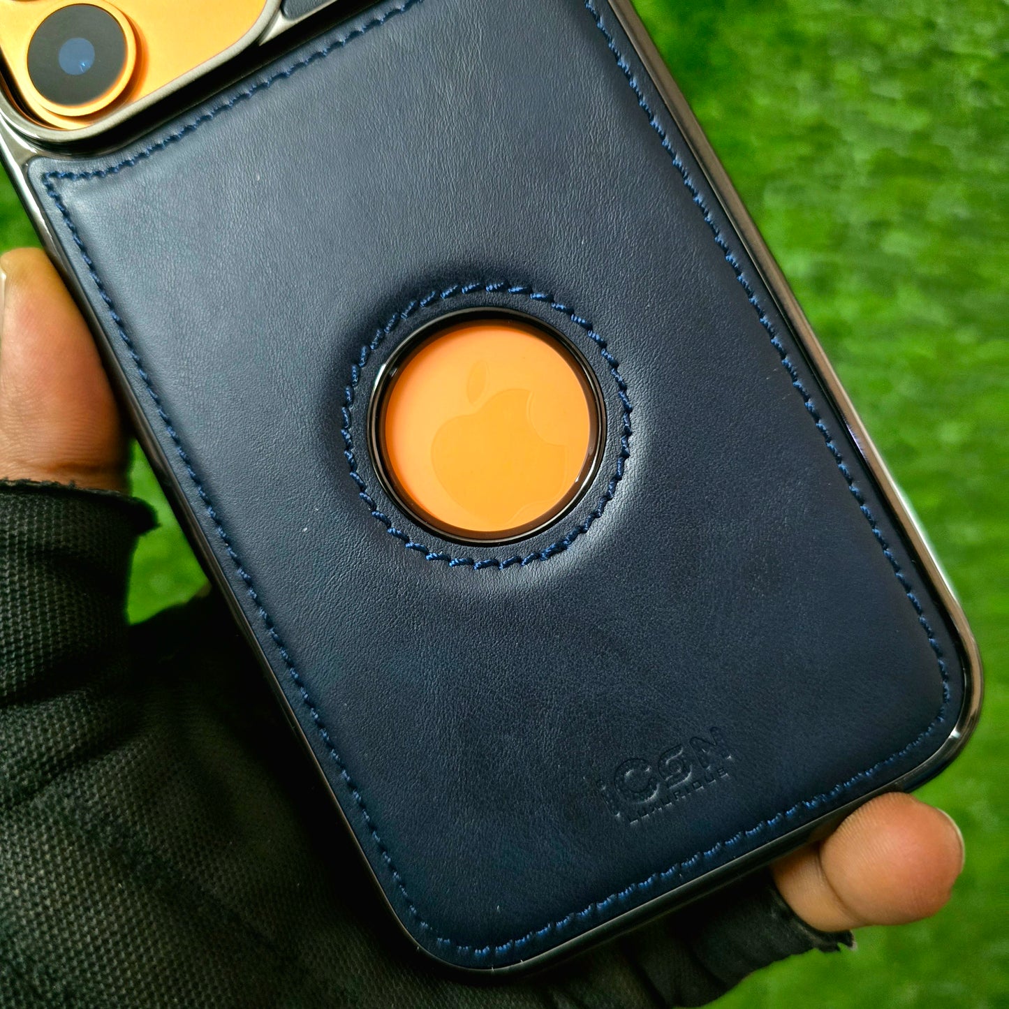 iPhone 17 Pro Max Leather Cover, Luxurious Premium Quality Genuine Leather Case - Blue