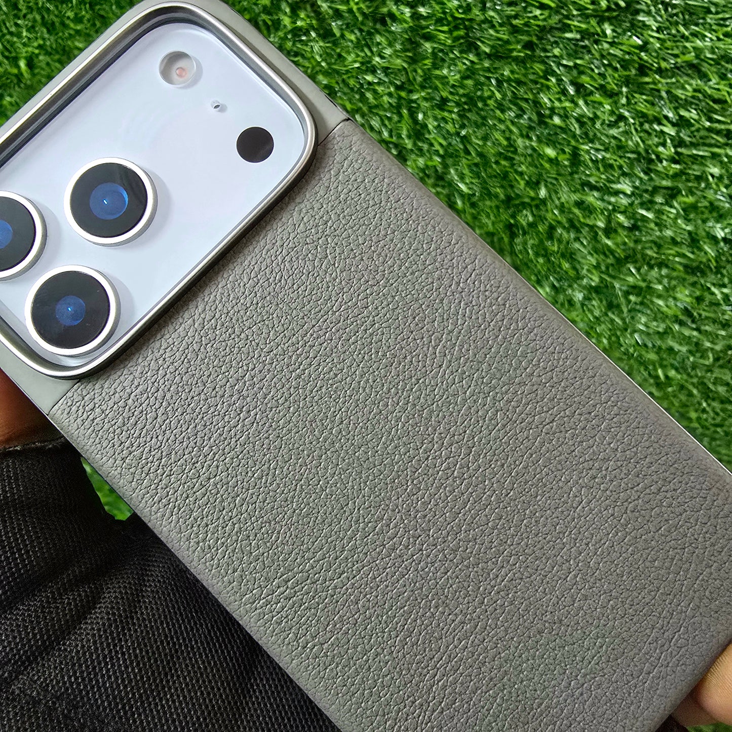 iPhone 17 Pro Max Soft TPU Leather Texture Back Cover