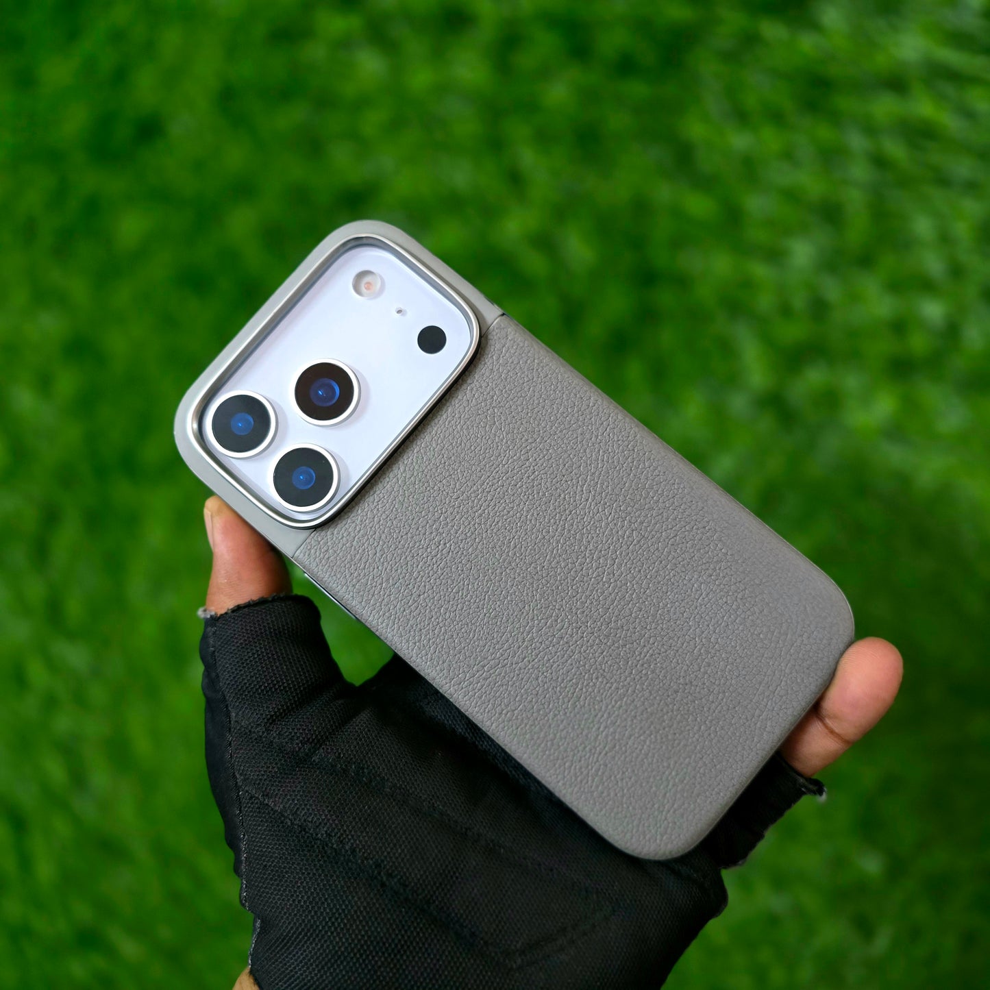 iPhone 17 Pro Max Soft TPU Leather Texture Back Cover