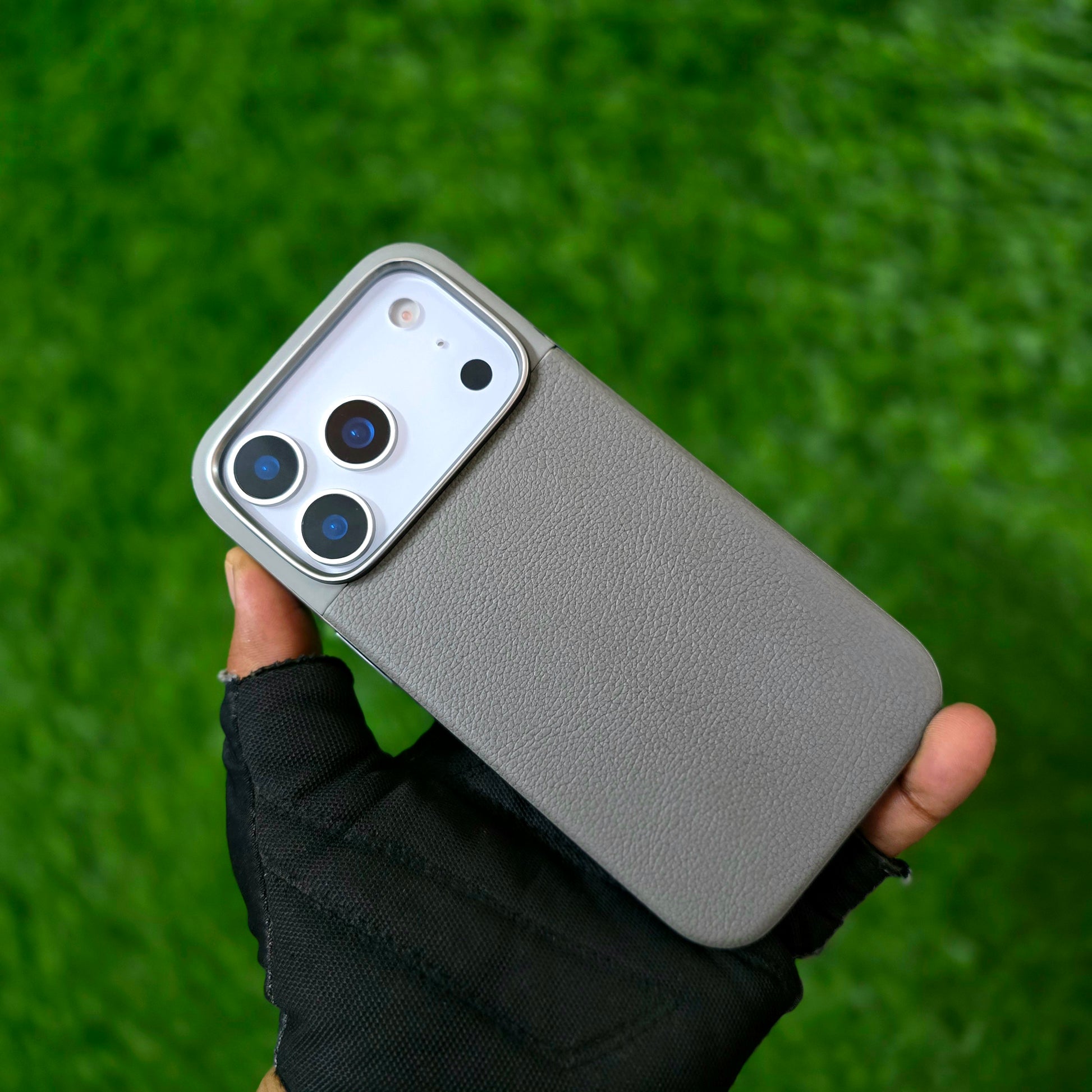 iPhone 17 Pro Max Soft TPU Leather Texture Back Cover