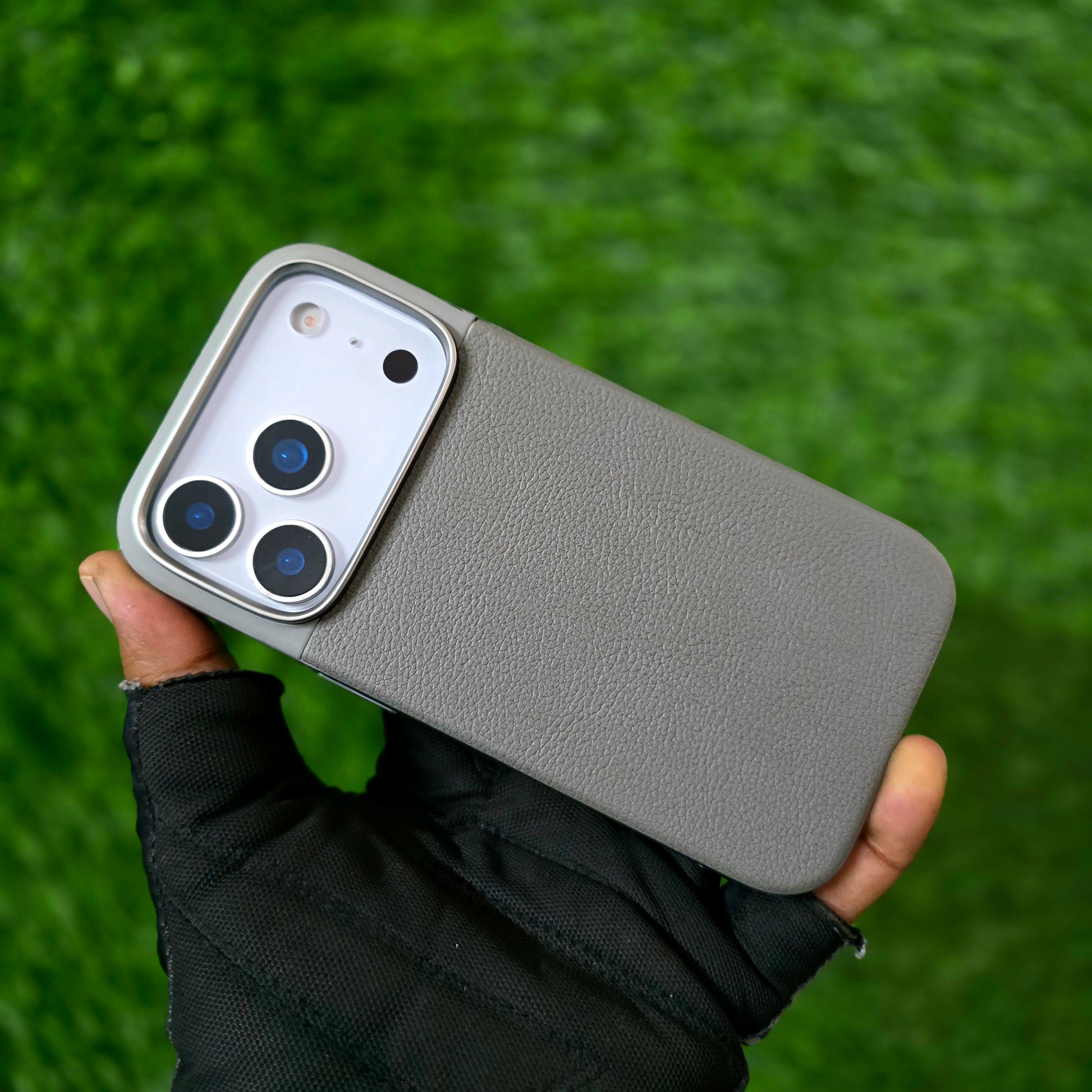 iPhone 17 Pro Max Soft TPU Leather Texture Back Cover