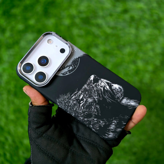 iPhone 17 Pro Max Slim 0.8mm Embossed Lion Looking Sky Cover with Magsafe - Lion