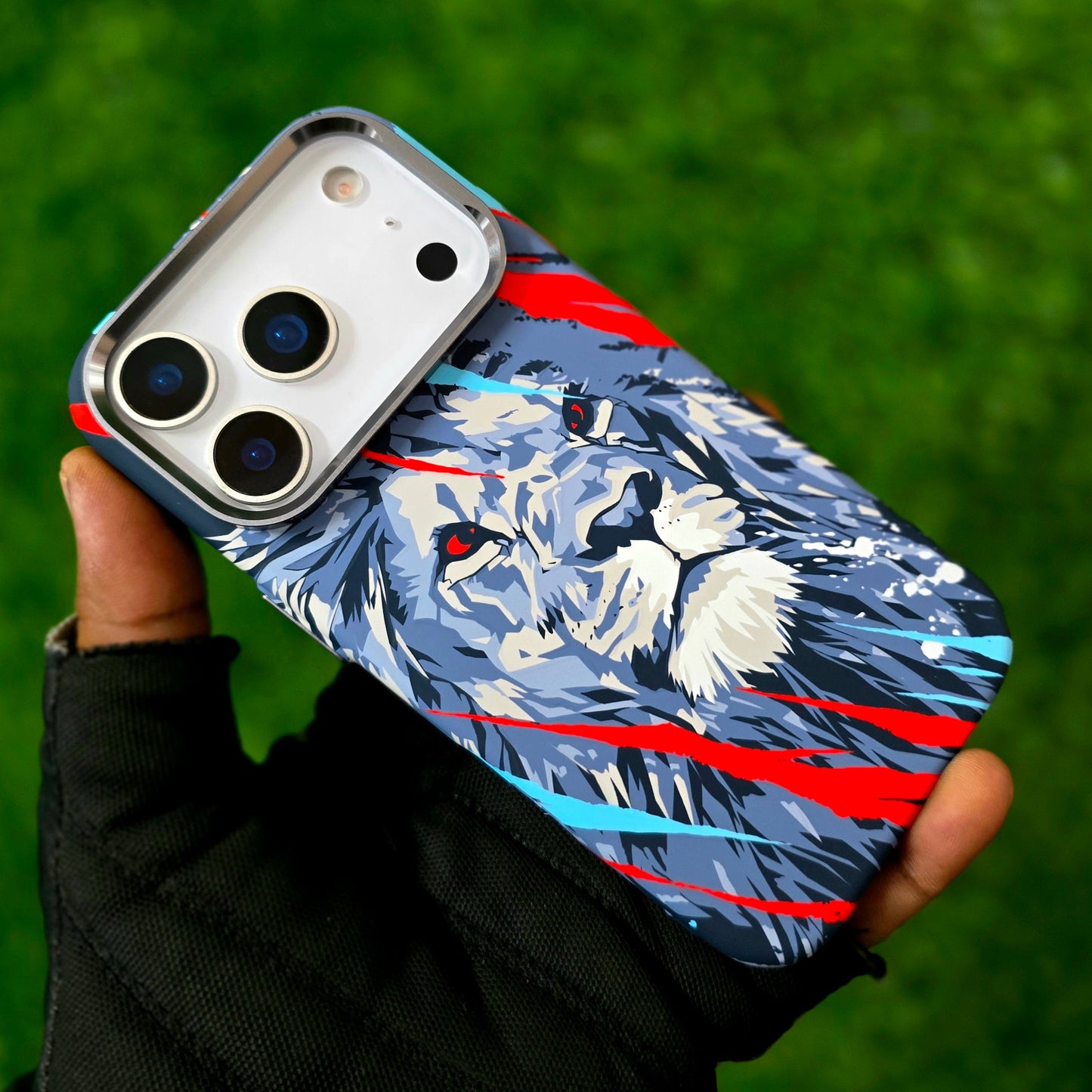 iPhone 17 Pro Max Slim 0.8mm Embossed "Lion Face" Cover with Magsafe - Multi Color