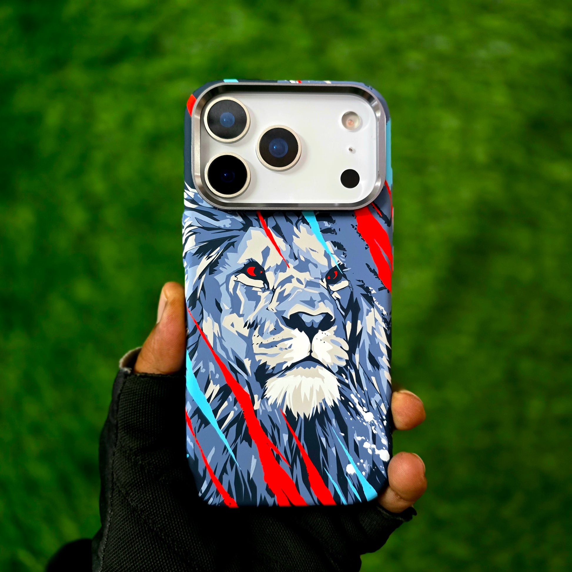 iPhone 17 Pro Max Slim 0.8mm Embossed "Lion Face" Cover with Magsafe - Multi Color