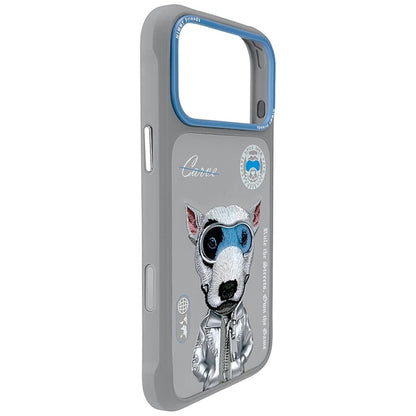 iPhone 17 Pro Nimmy Case, Swag Dog 3D Embroidery Winter Jacket Series Case - Grey