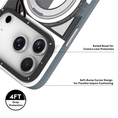 iPhone 17 Pro Max Youngkit Cover, Starship Series 360° Rotation Ring Stand with Magsafe - Black