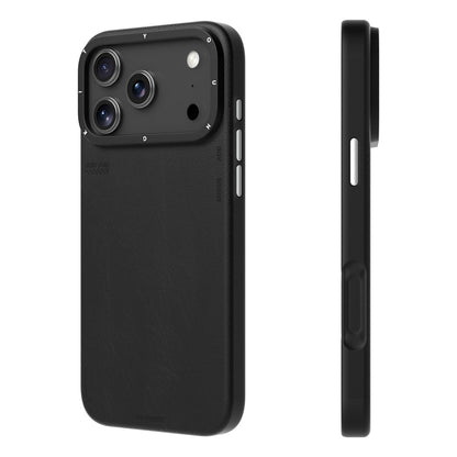 iPhone 17 Pro Max Leather Case, YOUNGKIT Matte Finish Leather Cover with Magsafe - Black