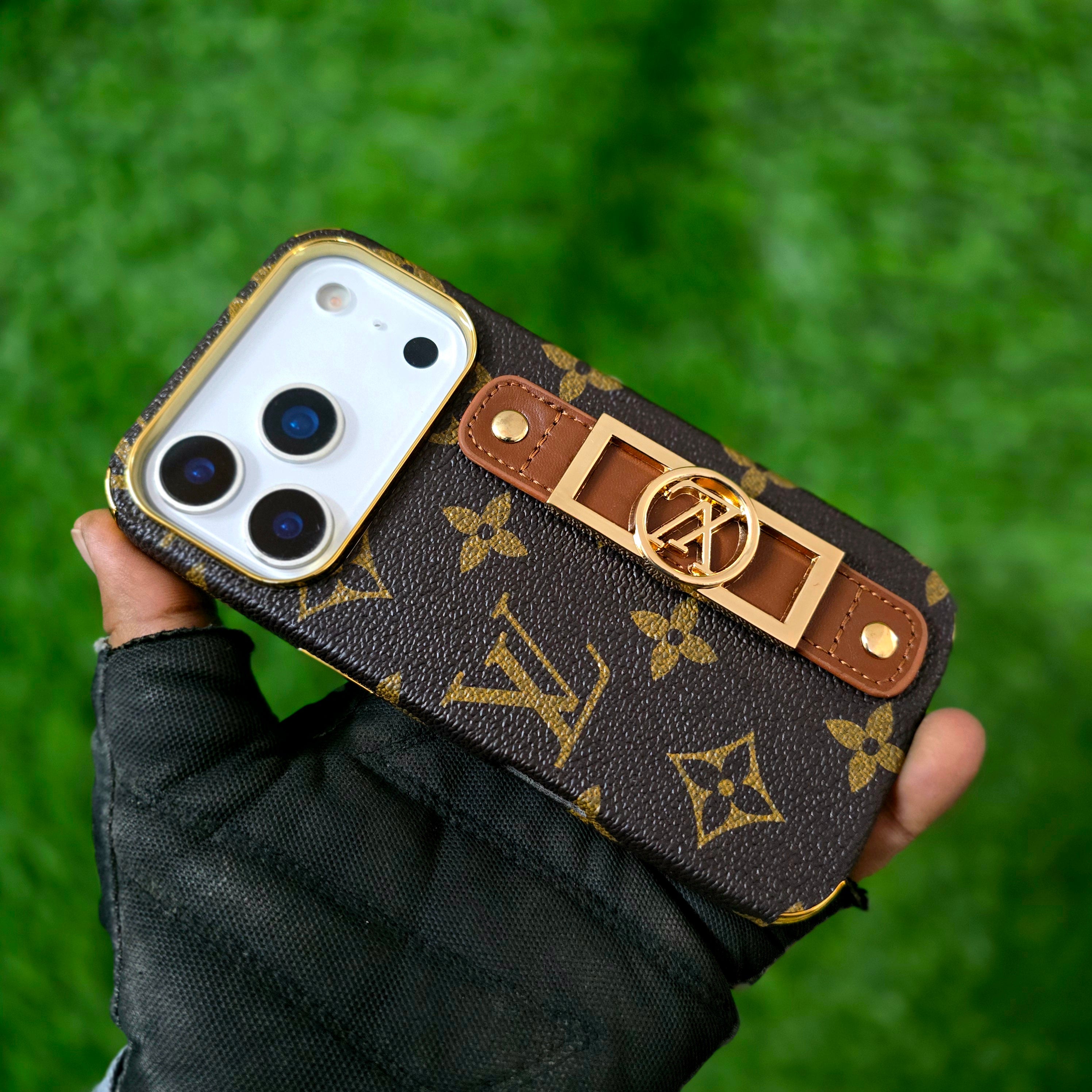 iPhone 17 Pro Max Luxurious Premium Louis Vuitton Leather Case