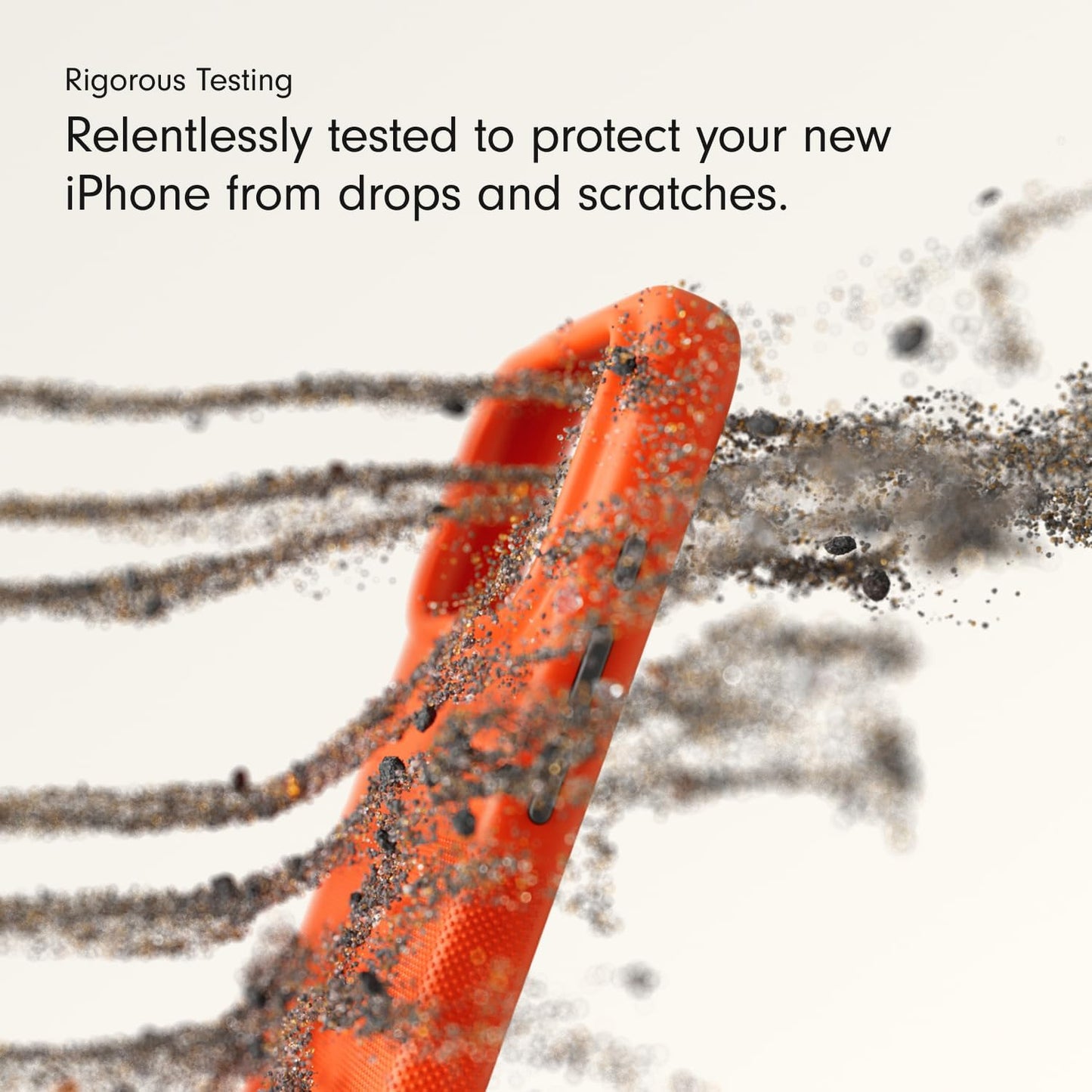 iPhone 17 Pro beats Case, Matte Texture with Microfibre Lining with Magsafe & Camera Control Button - Sierra Orange