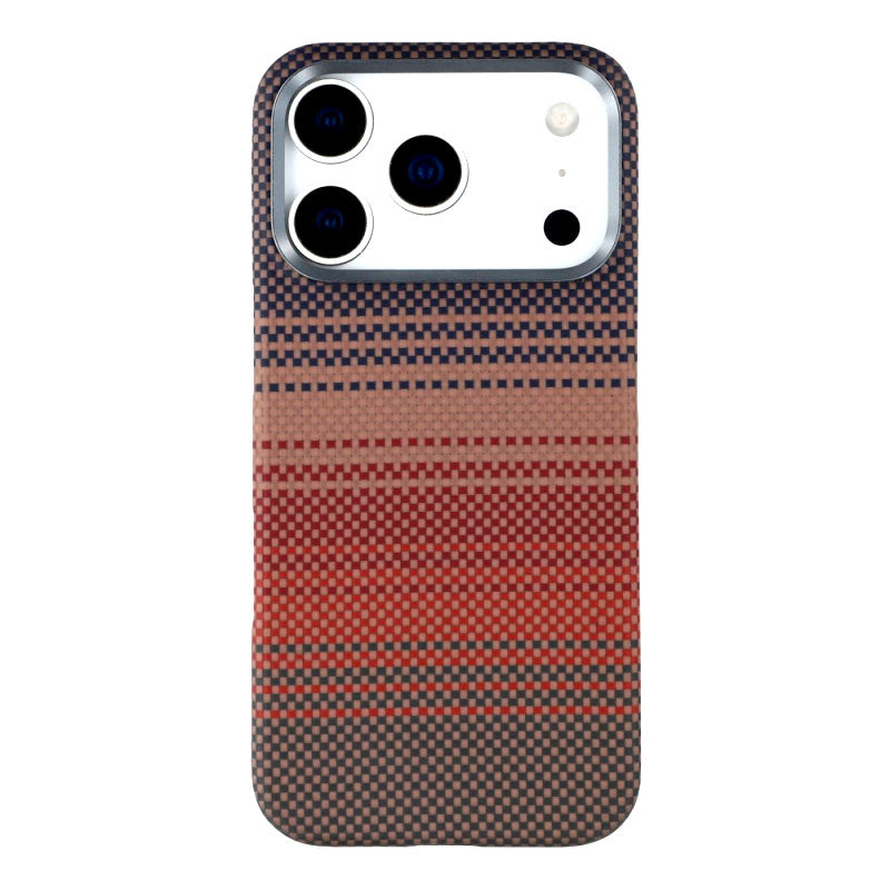 iPhone 17 Pro Max 0.4mm Ultra-Thin Real Aramid Carbon Fiber Case with Magsafe - Sunset