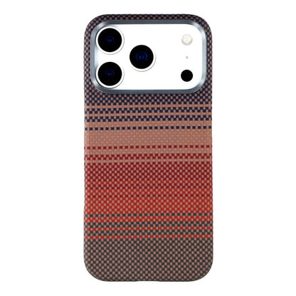 iPhone 17 Pro Max 0.4mm Ultra-Thin Real Aramid Carbon Fiber Case with Magsafe - Sunset
