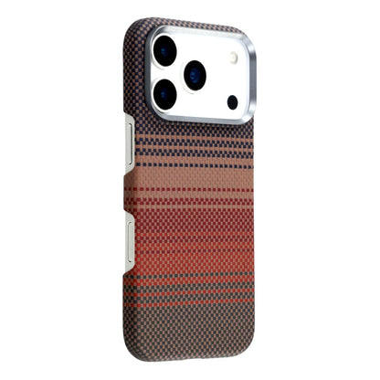 iPhone 17 Pro Max 0.4mm Ultra-Thin Real Aramid Carbon Fiber Case with Magsafe - Sunset
