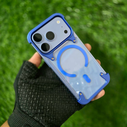 iPhone 18 Pro Max Bumper Cover, Shockproof Farmless Hard PC Case with Magsafe - Blue