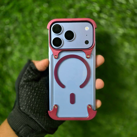 iPhone 18 Pro Max Bumper Cover, Shockproof Farmless Hard PC Case with Magsafe - Wine