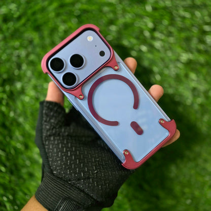 iPhone 18 Pro Max Bumper Cover, Shockproof Farmless Hard PC Case with Magsafe - Wine