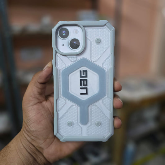 iPhone 15 UAG Pathfinder Magsafe Clear Case - Grey