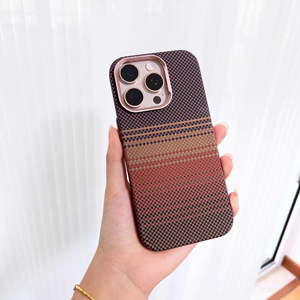 iPhone 16 Pro Max Carbon Case, Luxo Life Carbon Texture with Metal Camera Protection Magsafe Case