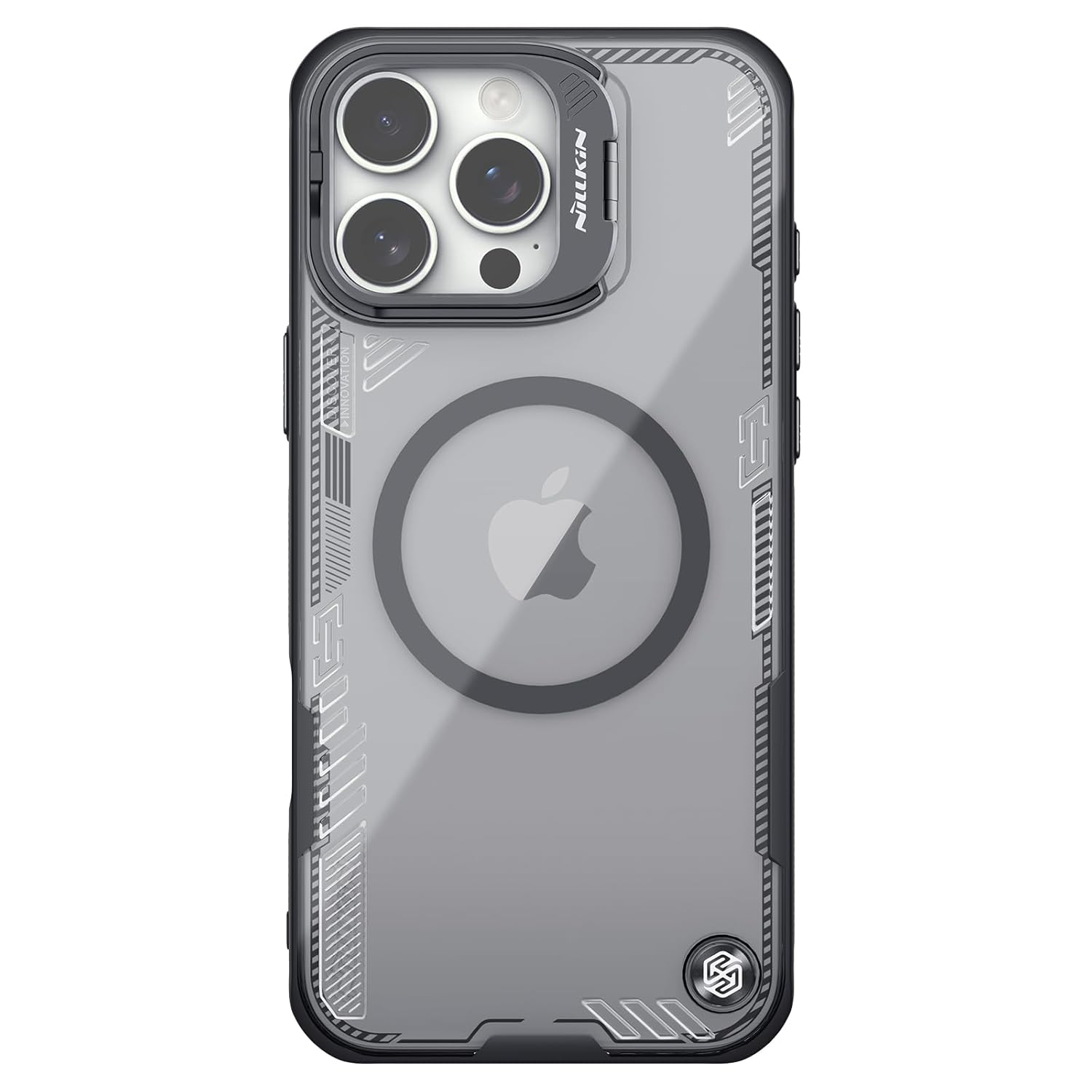 iPhone 16 Pro Max Nillkin Case, Iceblade Series CamProp Case with Camera Cutout Kicstand case with Magsafe