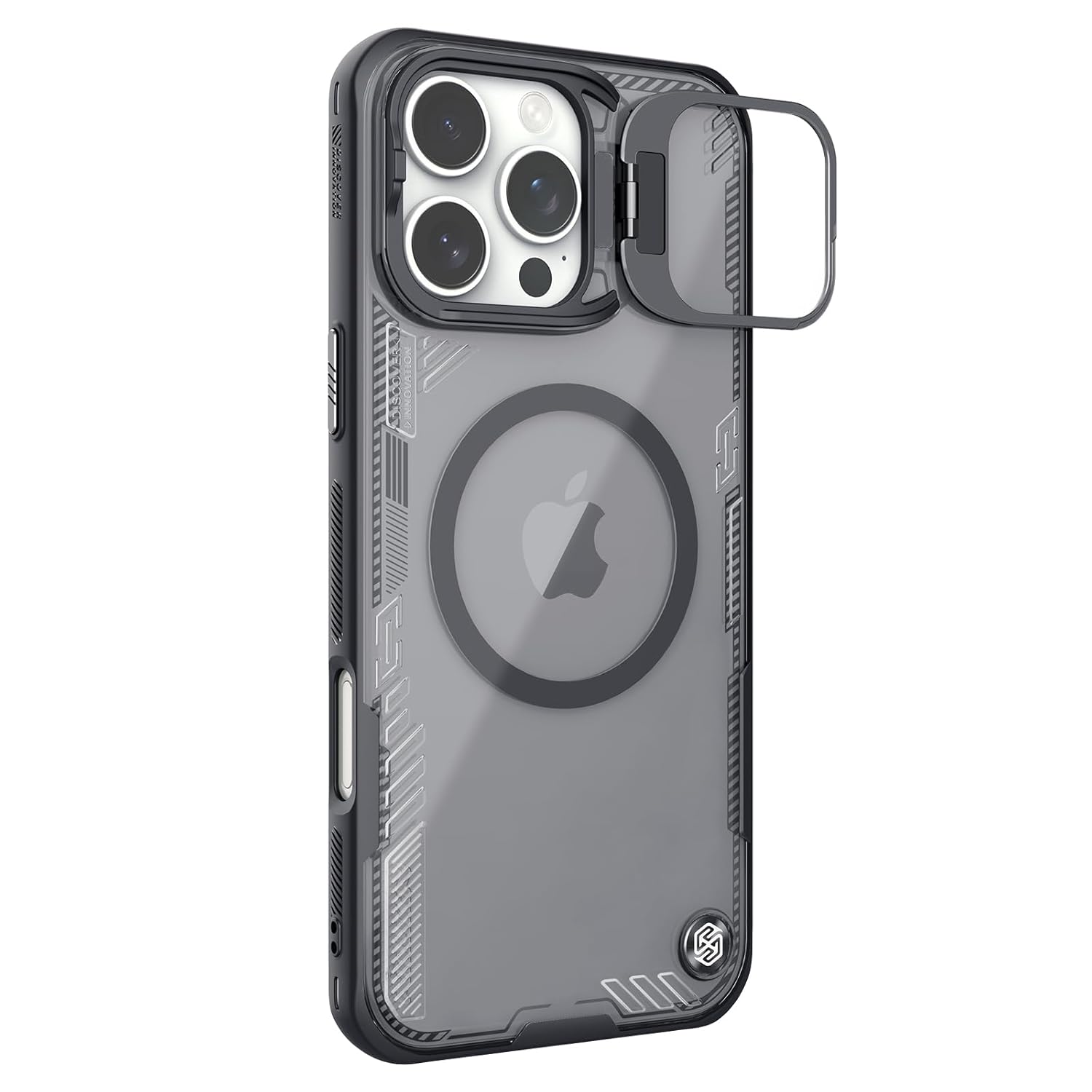 iPhone 16 Pro Max Nillkin Case, Iceblade Series CamProp Case with Camera Cutout Kicstand case with Magsafe