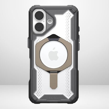 iPhone 16 UAG Plasma XTE Mag-Safe Compatible, Rugged Lightweight Shockproof Metal Ring with Kickstand