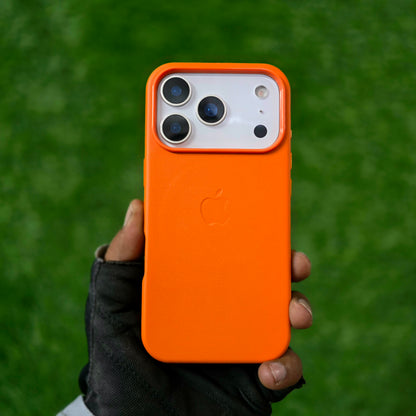 iPhone 17 Pro Leather Case with Magsafe - Orange