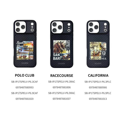 iPhone 17 Pro Max Carbon Fiber Original Santa Barbara Polo Club Elvish Series Back Cover - Race Course