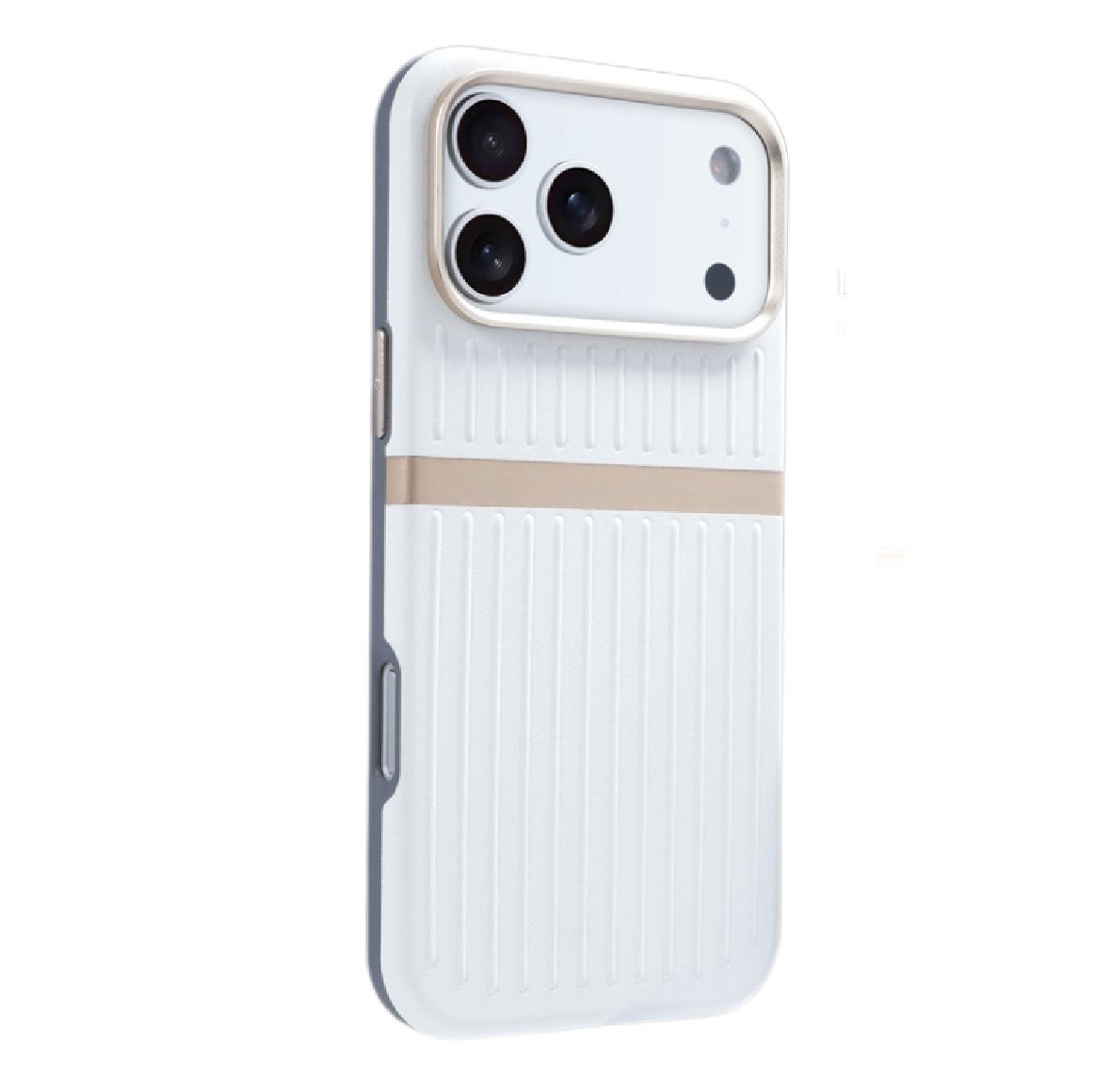 iPhone 17 Pro Max Shockproof Hard+PC SIBLING Series Back Cover - White