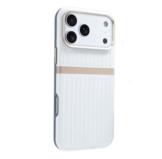 iPhone 17 Pro Max Shockproof Hard+PC SIBLING Series Back Cover - White