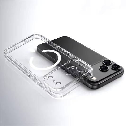 iPhone 17 Pro Shockproof Ultra Thin J-Case Anti Yellowing Series Transparent Cover with Magsafe - Clear