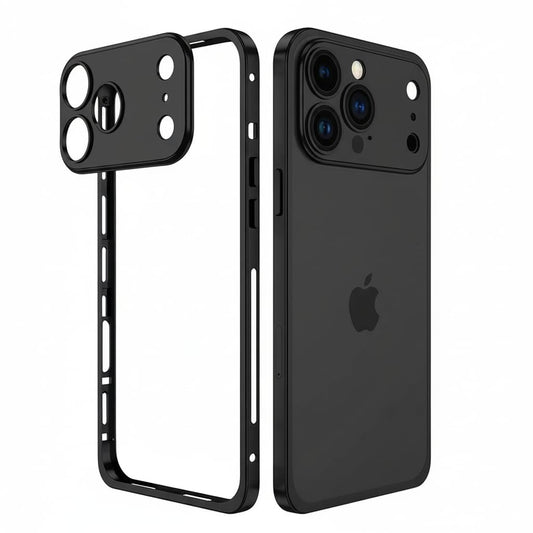 iPhone 17 Pro Max Metal Bumper Case, Element X Cooling with Camera Protector - Black