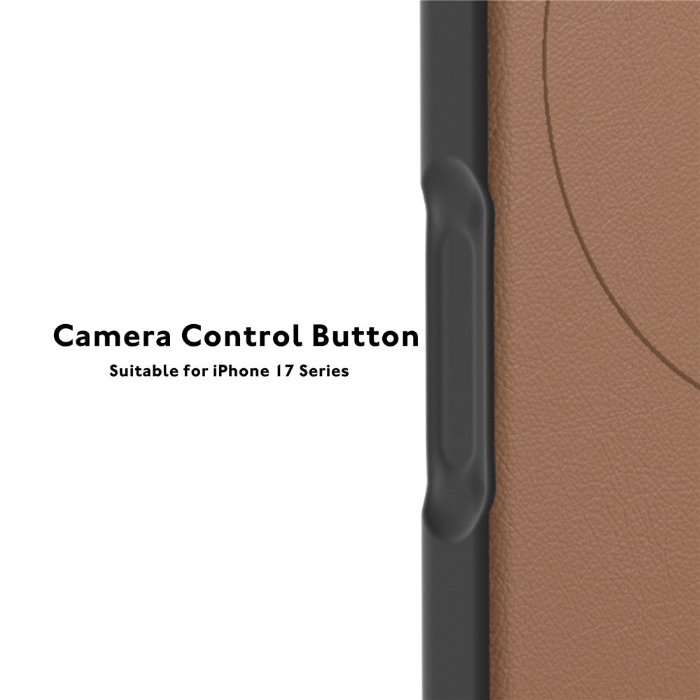 iPhone 17 Pro Max Leather Case, YOUNGKIT Matte Finish Leather Cover with Magsafe - Grey
