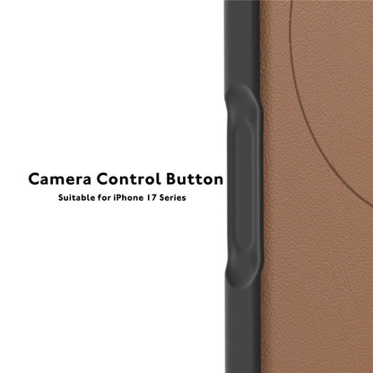 iPhone 17 Pro Max Leather Case, YOUNGKIT Matte Finish Leather Cover with Magsafe - Grey