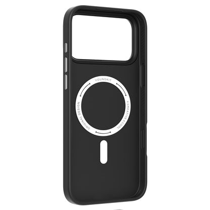 iPhone 17 Pro Max Leather Case, YOUNGKIT Matte Finish Leather Cover with Magsafe - Grey