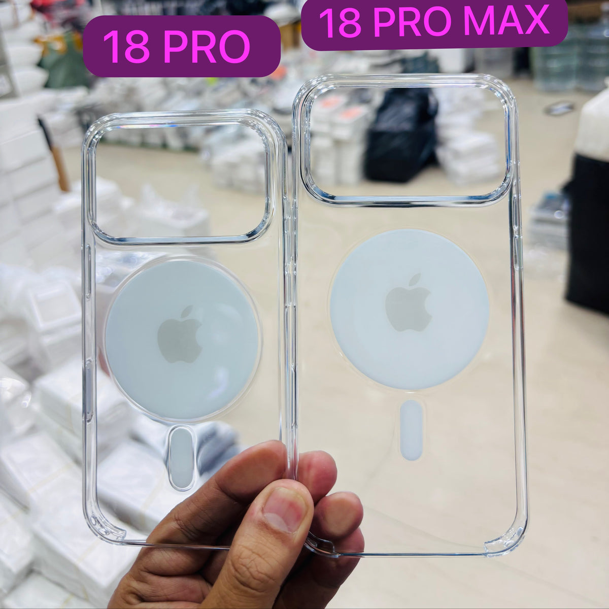 iPhone 18 Pro Max Anti Yellowing Clear Magsafe Case with Camera Control Button (Open From Bottom)