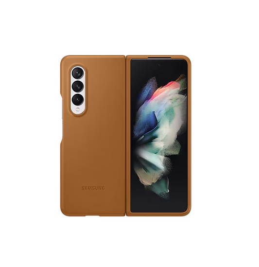 Samsung Galaxy Z Fold 4 Leather Case-Brown