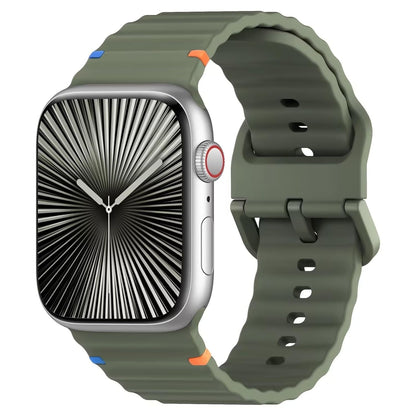 Sport Straps Silicone Waterproof Wristband iWatch Band for (42-44-45-46-49 MM) - Army Green