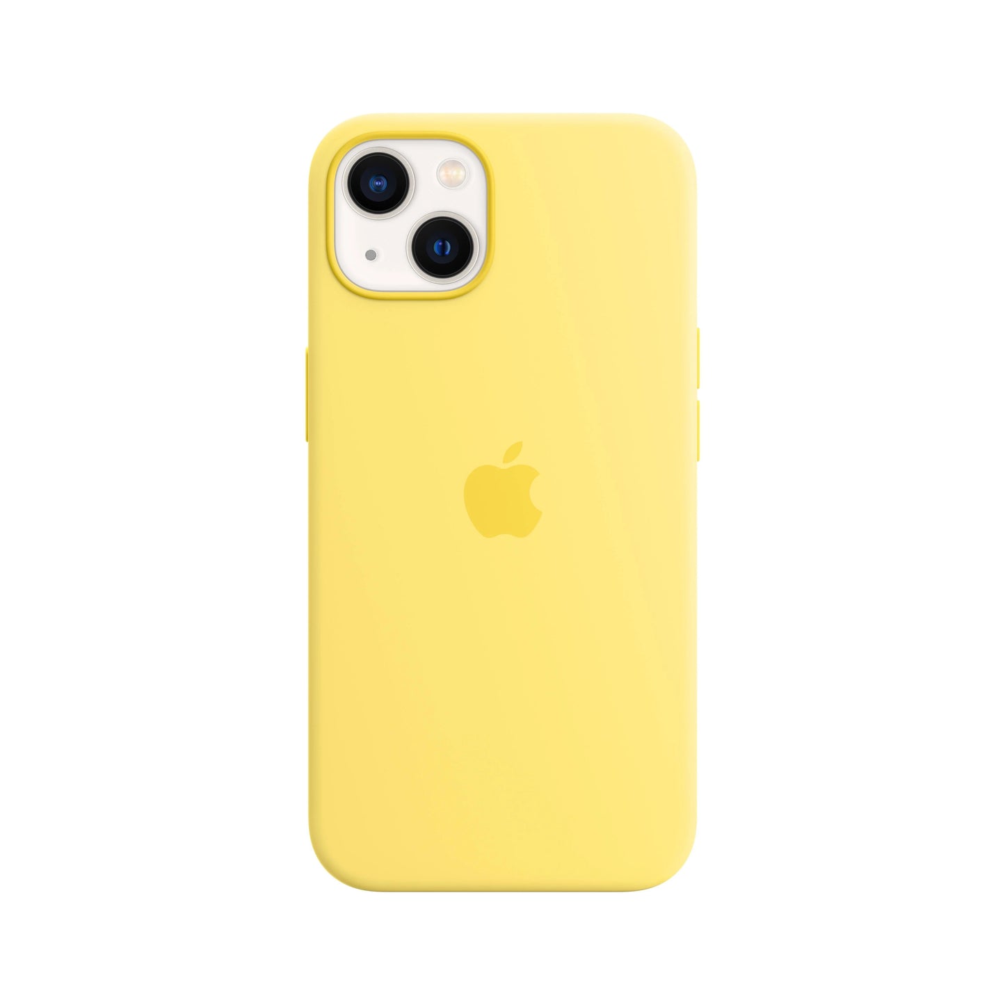 iPhone 14 Original Liquid Silicon Case With Magsafe IC Working (Animation) - Yellow