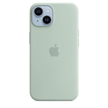 iPhone 14 Original Liquid Silicon Case With Magsafe IC Working (Animation) - Succulent