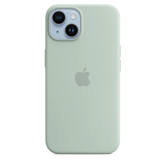 iPhone 14 Original Liquid Silicon Case With Magsafe IC Working (Animation) - Succulent
